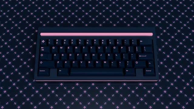 GMK Pink on Navy 键帽图片