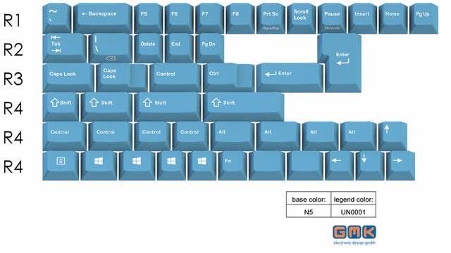 GMK Electric Bluegaloo Mod 键帽图片