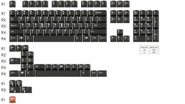 GMK White on Black 键帽图片
