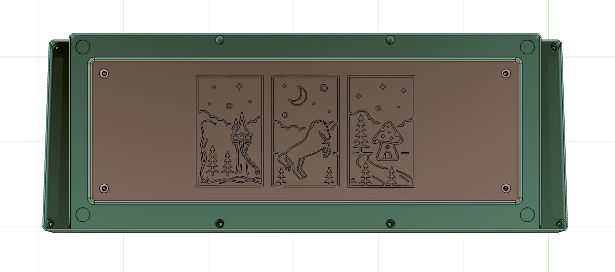 CAD 结构稿 · 雕刻排布
