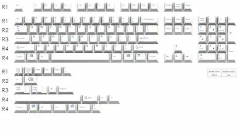 GMK White Blue 键帽图片