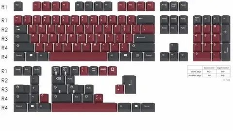 GMK Burgundy R1 键帽图片