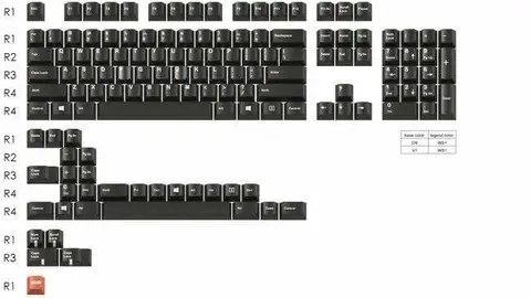 GMK White on Black 键帽图片