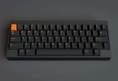 GMK SkIIdata 黑橙R2 键帽图片